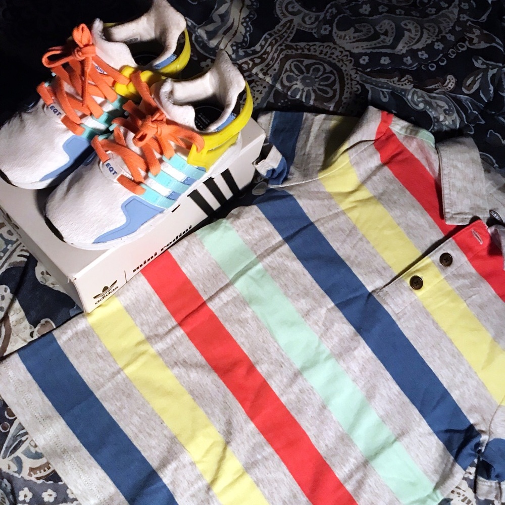 ADIDAS EQT SIZE 9C & MATCHING SHIRT 5TNEW 🔴SOLD🔴